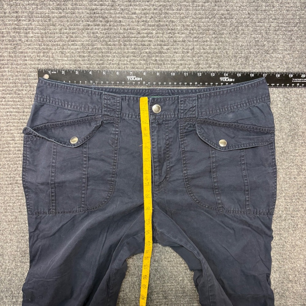 Lauren Ralph Lauren Navy Blue Cotton Cargo Utility Pants / Capris Women 12 - Picture 4 of 5